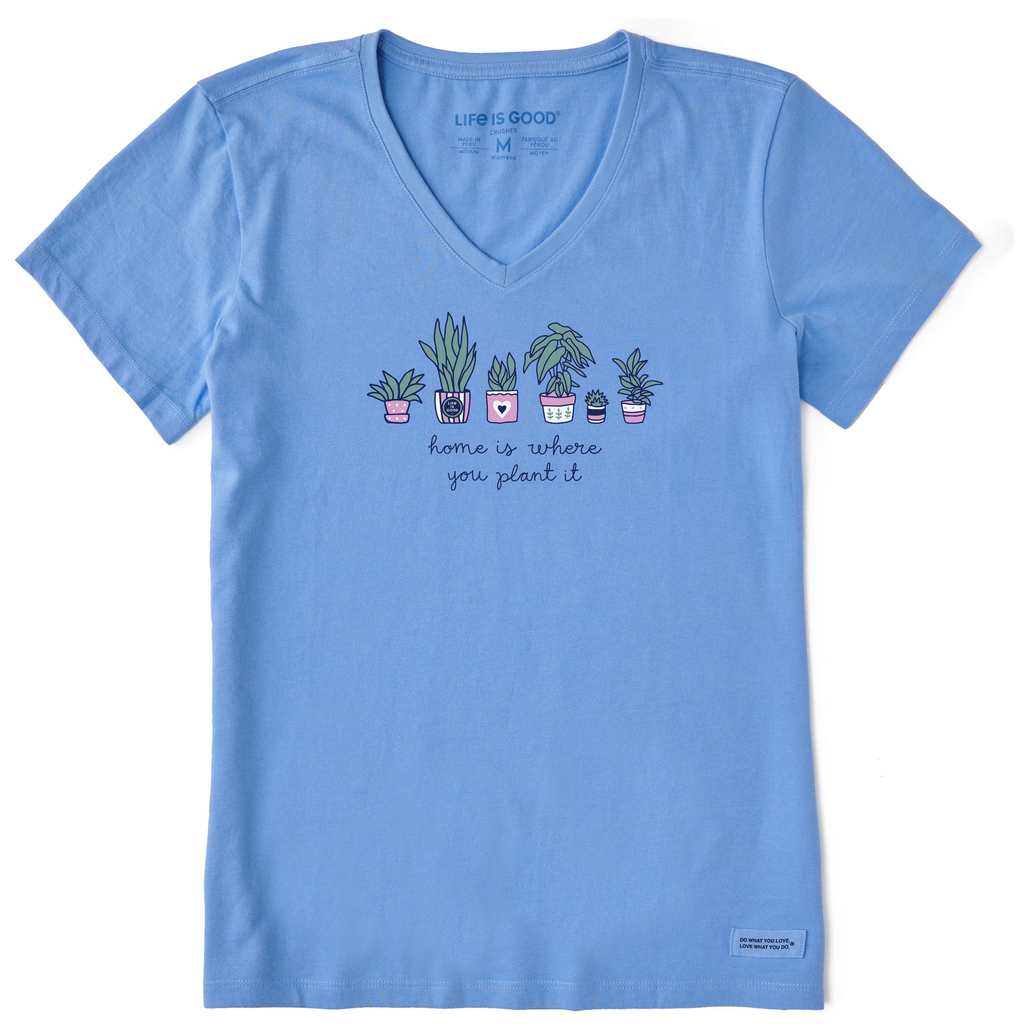 Women's Home is Where you Plant it Short Sleeve Crusher-LITE Vee