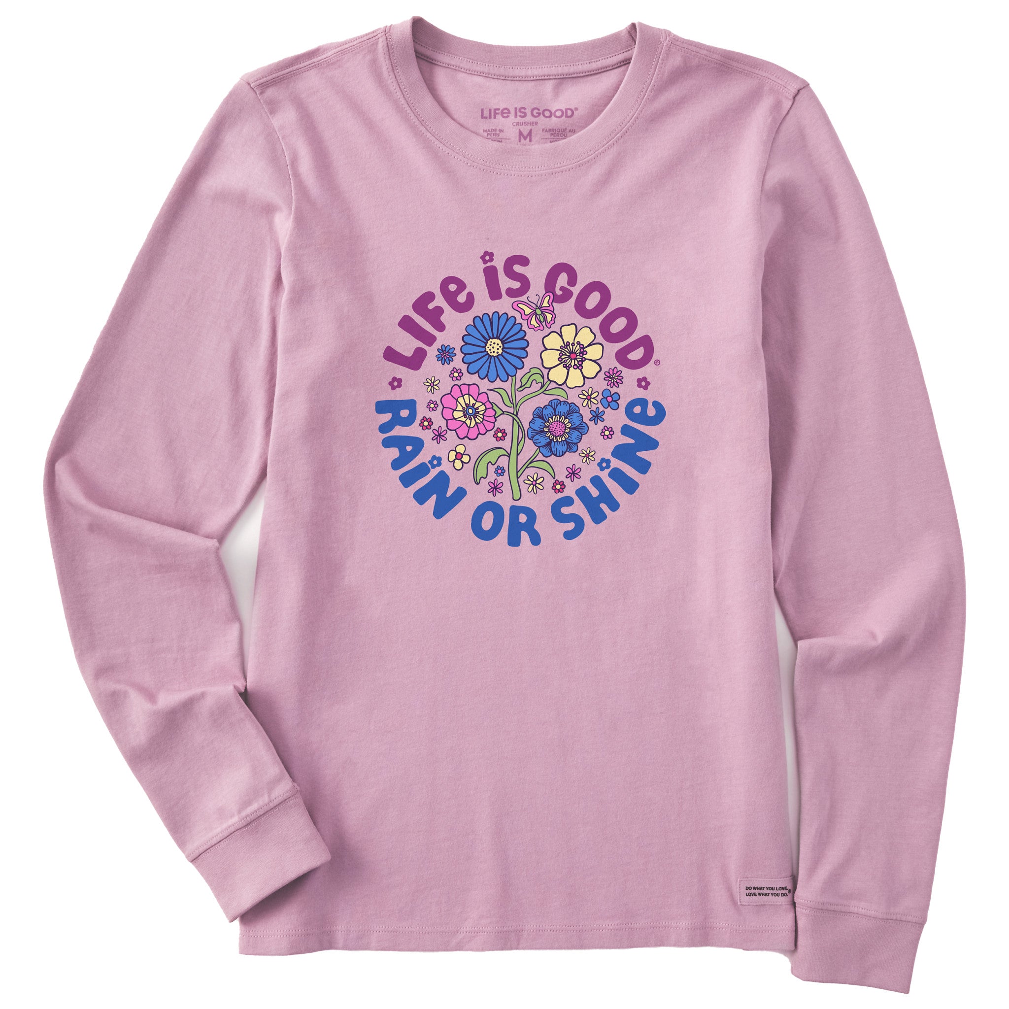 Women's LIG Rain or Shine Flowers Long Sleeve Crusher Tee