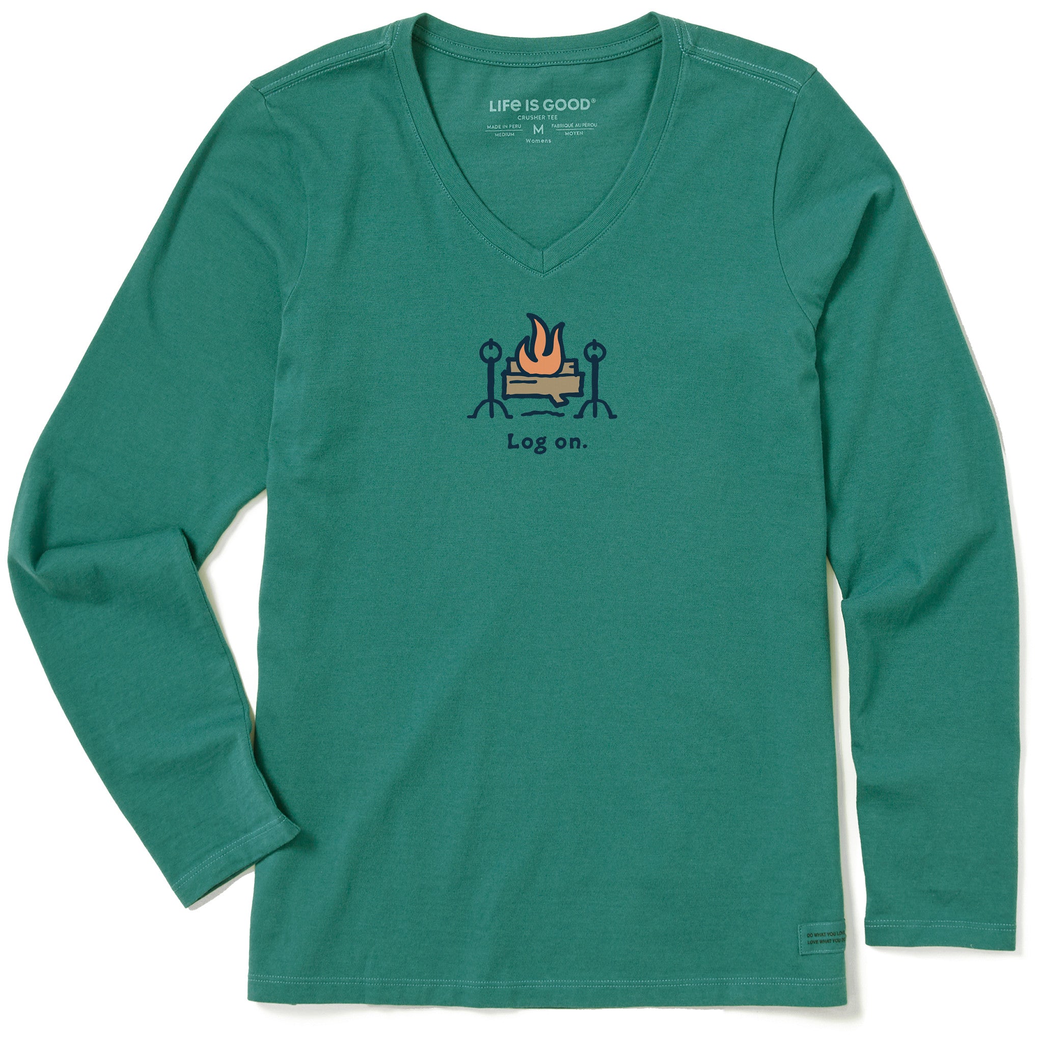 Women's Log On Long Sleeve Crusher Vee