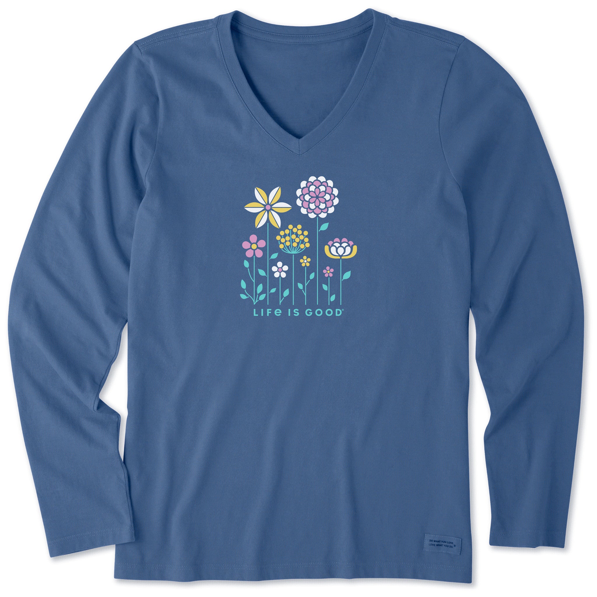 Women's Linear Garden Long Sleeve Crusher Vee