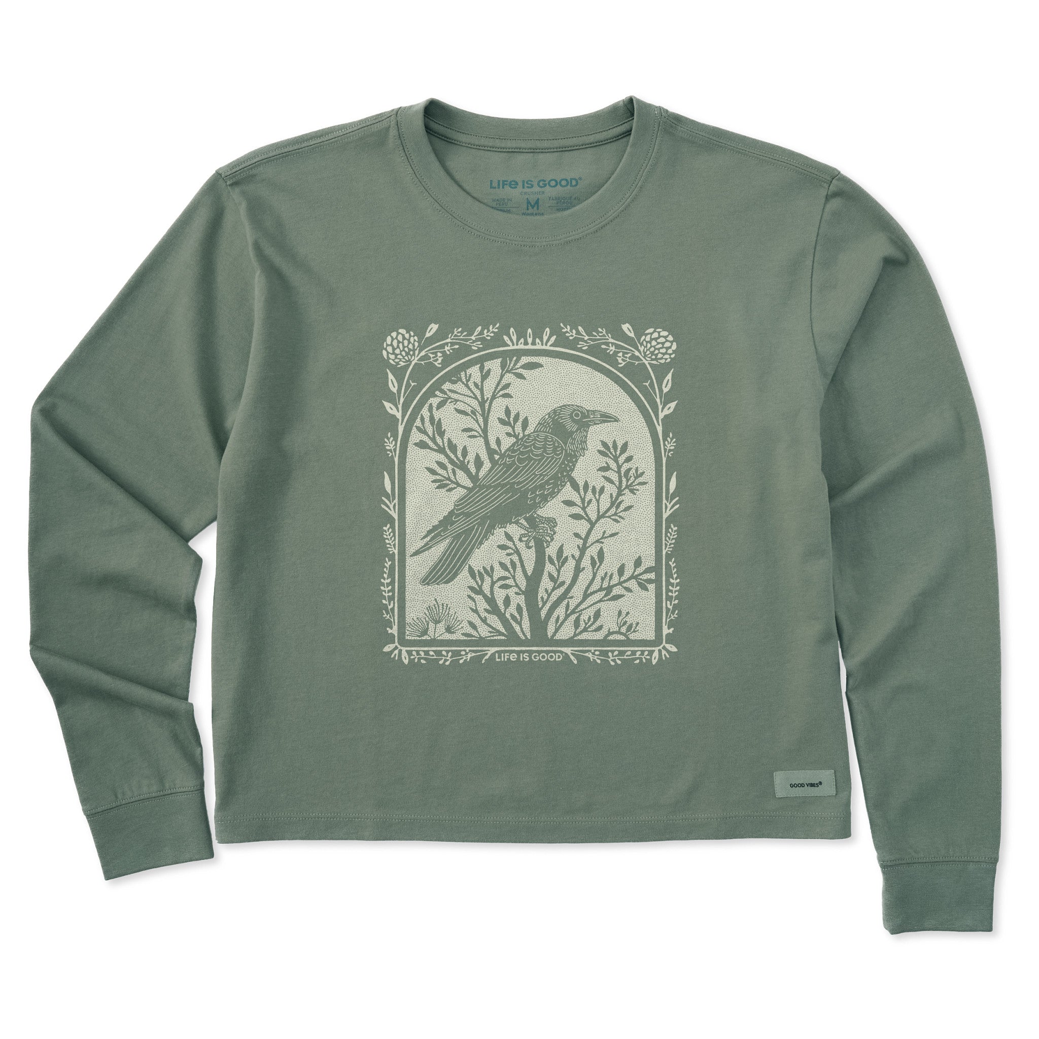 Women's Lone Raven Long Sleeve Crusher Boxy Tee